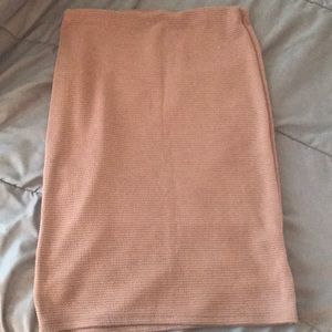 Light brown midi skirt from Charlotte Russe
